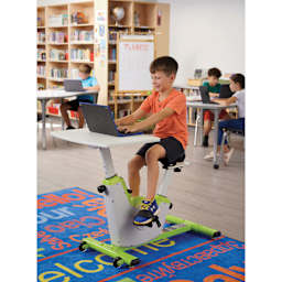 Copernicus Classroom Cruiser Learning Bike - Grades 3-6 with Large Desktop, child using in classroom