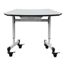 Luxor Height-Adjustable Trapezoid Student Desk with Drawer