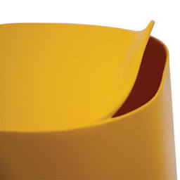 Luxor TailFin Plastic Stackable Stools, close up of tailfin design. 