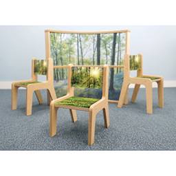 Whitney Brothers Nature View Season Chairs in Summer with back drop