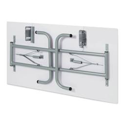 Studio Designs Folding Sewing Table, underneath table with legs folded in 