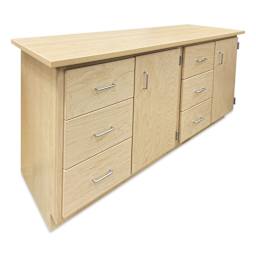 Hann Storage Bench - 6 Drawers & 2 Doors, Maple Grain HPL Top