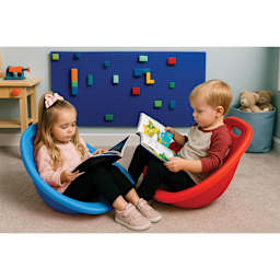 Kore Design Scoop Rockers - Kids, Light Blue and Red with children reading