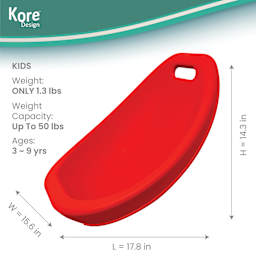Kore Design Scoop Rockers - Kids, Red with dimensions