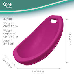 Kore Design Scoop Rockers - Junior, Magenta, with dimensions