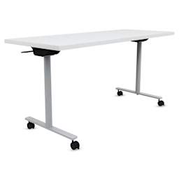 Safco Jurni Flip-Top Table with Casters - Designer White, 24" x 60"