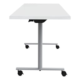 Safco Jurni Flip-Top Table with Casters - Designer White, 24" x 72", side
