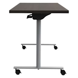 Safco Jurni Flip-Top Table with Casters - Columbian Walnut, 24" x 60", side