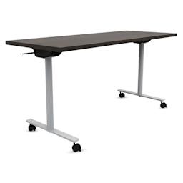 Safco Jurni Flip-Top Table with Casters - Columbian Walnut, 24" x 60"