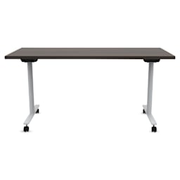Safco Jurni Flip-Top Table with Casters - Columbian Walnut, 24" x 60", top flat