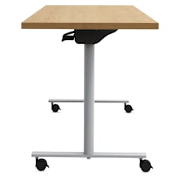 Safco Jurni Flip-Top Table with Casters - Fusion Maple, 24" x 60", side