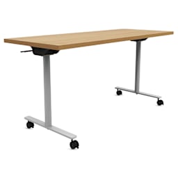 Safco Jurni Flip-Top Table with Casters - Fusion Maple, 24" x 60"