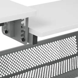 Studio Designs Eclipse Ultra Sewing Table - Gray/White, close up of hardware