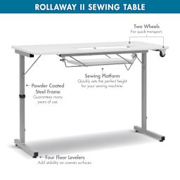 Studio Designs Rollaway II Sewing Table - product information