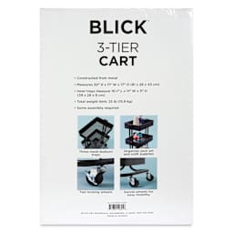 Blick 3-Tier Cart, back of packaging
