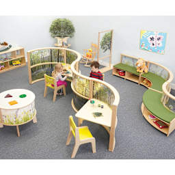 Whitney Brothers Nature View Curved Divider Panel (Curved dividers shown connected in classroom)