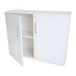 Whitney Brothers White Lockable Wall Cabinet