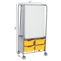 Gratnells MakerHub Cart - Silver with Sunshine Yellow