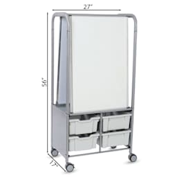 Gratnells MakerHub Cart - Silver with Light Gray
