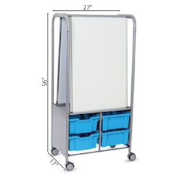 Gratnells MakerHub Cart - Silver with Cyan Blue