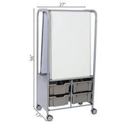 Gratnells MakerHub Cart - Silver with Silver