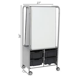 Gratnells MakerHub Cart - Silver with Jet Black
