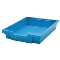 Gratnells Makerspace Cart - Silver with Cyan Blue - Shallow Tray