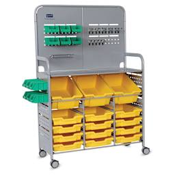 Gratnells Makerspace Cart - Silver with Sunshine Yellow