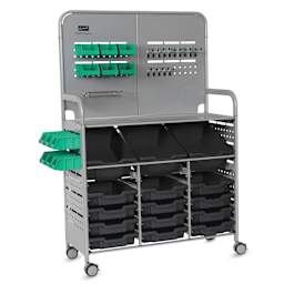 Gratnells Makerspace Cart - Silver with Jet Black