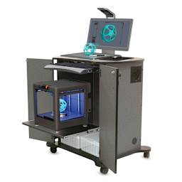 CEF Multi-Maker XL Cart, 3D printer and computer on cart (items not included)