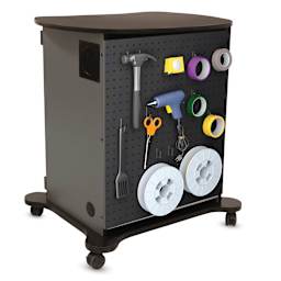 CEF Multi-Maker XL Cart, pegboard back with hanging tools (supplies not included)