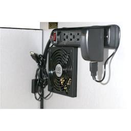 CEF Multi-Maker XL Cart, close up of built-in ventilation fan and power strip