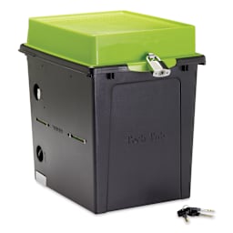 Copernicus Tech Tub Premium Charging Storage Box, locked with keys next to tub