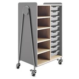 Safco Whiffle Typical 2 Double Storage Cart - Gray
