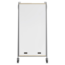 Safco Whiffle Typical 15 Double Storage Cart - Gray, dry-erase laminate in the back of the cart