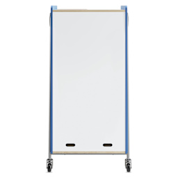 Safco Whiffle Typical 15 Double Storage Cart - Electric Blue, laminated dry-erase back of the cart