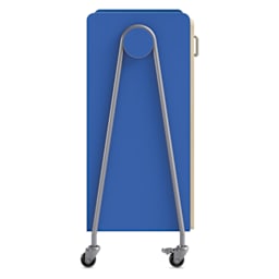 Safco Whiffle Typical 14 Double Storage Cart - Spectrum Blue, side of the cart