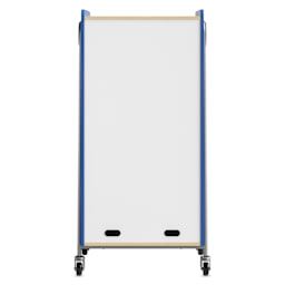 Safco Whiffle Typical 15 Double Storage Cart - Spectrum Blue, dry-erase laminate in the back of the cart