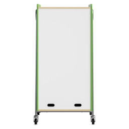 Safco Whiffle Typical 15 Double Storage Cart - Green, dry-erase laminate in the back of the cart