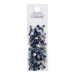 John Bead Crystal Lane Flat Back Rhinestones - Jet, AB, 4.7 mm, Package of 144 (In packaging)
