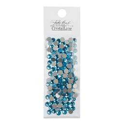 John Bead Crystal Lane Flat Back Rhinestones - Aquamarine, 4.7 mm, Package of 144 (In packaging)
