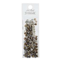 John Bead Crystal Lane Flat Back Rhinestones - Gold, Metallic, 4.7 mm, Package of 144 (In packaging)