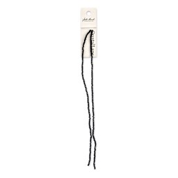 John Bead Crystal Lane Rondelle Bead Strands - Black, Opaque, 7"