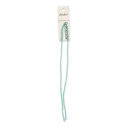 John Bead Crystal Lane Rondelle Bead Strands - Turquoise Blue, Opaque, Iris, 7"