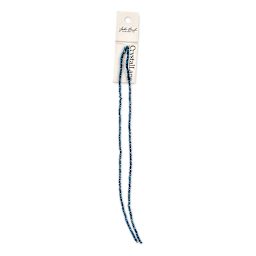 John Bead Crystal Lane Rondelle Bead Strands - Blue, Opaque, Iris, 7"