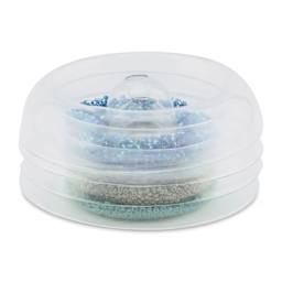 Beadalon Spin-N-Bead Quick Change Trays - Package of 2 (Quick Change Trays stacked, Shown with beads in trays, Beads not included)