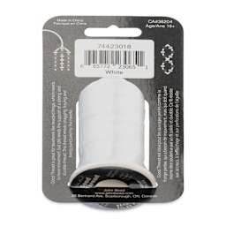 John Bead Good Nylon Beading Thread - 547 yd Spool, White (Back of packaging)
