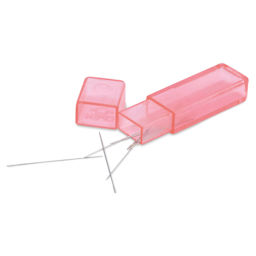 Beadalon WildFire Hard Beading Needles, outside of open container.