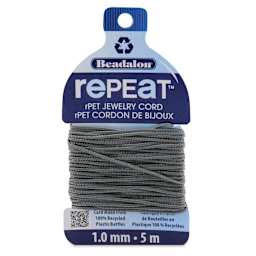 Beadalon Repeat Jewelry Cord - 1 mm x 5 m, Gray