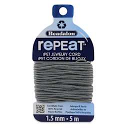 Beadalon Repeat Jewelry Cord - 1.5 mm x 5 m, Gray